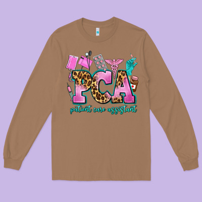 Pca Patient Care Assistant Long Sleeve Tee Designed By Adodesignshop