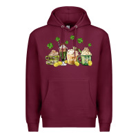 Burgundy patricks day coffee Premium Hoodie - MaliasSmallBusiness