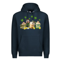 Navy patricks day coffee Premium Hoodie - MaliasSmallBusiness
