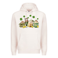 Pale Pink patricks day coffee Premium Hoodie - MaliasSmallBusiness