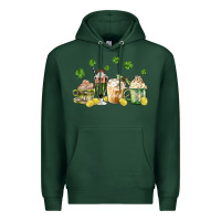 Sports Green patricks day coffee Premium Hoodie - MaliasSmallBusiness