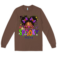 Chestnut Spooky Mini Halloween Messy Bun Long Sleeve Tee - texasbilliewilder