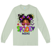 Matcha Spooky Mini Halloween Messy Bun Long Sleeve Tee - texasbilliewilder