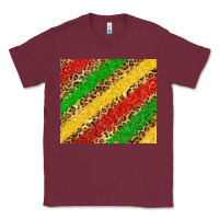 Burgundy African colors leopard Classic Tee - Zillion Design Studio
