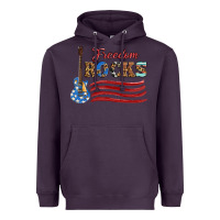 Plum freedom rocks with guitar Heavyweight Hoodie - Artiststas
