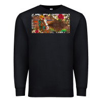 Black western turquoise gemstone horse cowhide leopard floral background lic Premium Sweatshirt - Artiststas