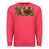 Cardinal western turquoise gemstone horse cowhide leopard floral background lic Premium Sweatshirt - Artiststas