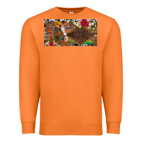Carrot western turquoise gemstone horse cowhide leopard floral background lic Premium Sweatshirt - Artiststas