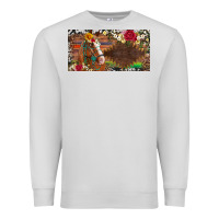 Dove Grey western turquoise gemstone horse cowhide leopard floral background lic Premium Sweatshirt - Artiststas