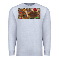 Heather Grey western turquoise gemstone horse cowhide leopard floral background lic Premium Sweatshirt - Artiststas