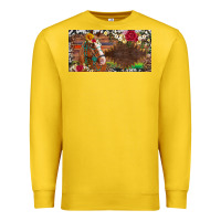 Lemon western turquoise gemstone horse cowhide leopard floral background lic Premium Sweatshirt - Artiststas