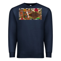 Navy western turquoise gemstone horse cowhide leopard floral background lic Premium Sweatshirt - Artiststas