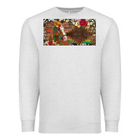Oatmeal Heather western turquoise gemstone horse cowhide leopard floral background lic Premium Sweatshirt - Artiststas