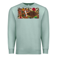 Seafoam western turquoise gemstone horse cowhide leopard floral background lic Premium Sweatshirt - Artiststas