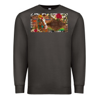 Smoke western turquoise gemstone horse cowhide leopard floral background lic Premium Sweatshirt - Artiststas