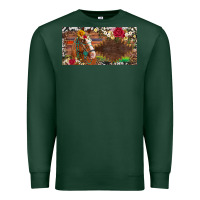 Sports Green western turquoise gemstone horse cowhide leopard floral background lic Premium Sweatshirt - Artiststas