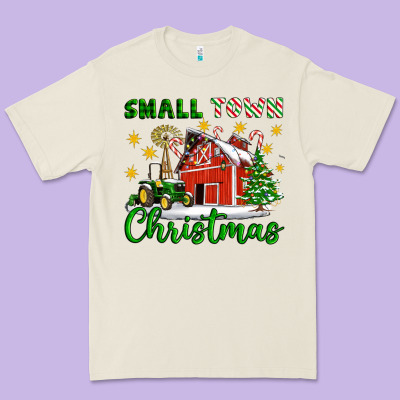 Small Town Christmas Premium Tee Designed By Artiststas