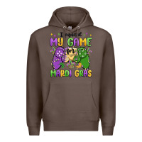 Coffee i paused my game for mardi gras Premium Hoodie - MaliasSmallBusiness