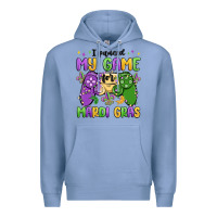 Colony Blue i paused my game for mardi gras Premium Hoodie - MaliasSmallBusiness