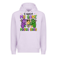 Lilac i paused my game for mardi gras Premium Hoodie - MaliasSmallBusiness