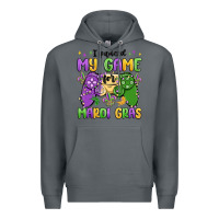 Rock i paused my game for mardi gras Premium Hoodie - MaliasSmallBusiness