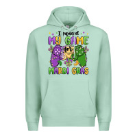 Seafoam i paused my game for mardi gras Premium Hoodie - MaliasSmallBusiness