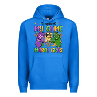 True Royal i paused my game for mardi gras Premium Hoodie - MaliasSmallBusiness
