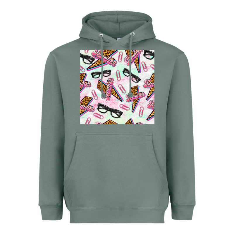 Teacher Thunderbolt And Glasses Heavyweight Hoodie by BundleAndBundleShop | Teevron