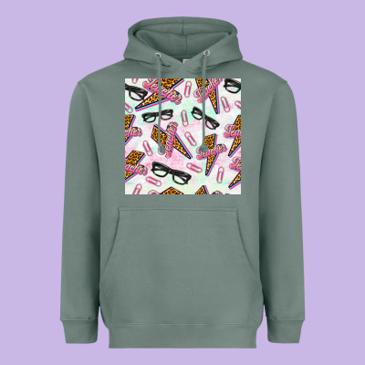 Teacher Thunderbolt And Glasses Heavyweight Hoodie Designed By Bundleandbundleshop
