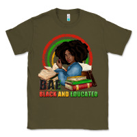Army Green Bae black and educated Classic Tee - Zillion Design Studio