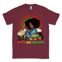 Burgundy Bae black and educated Classic Tee - Zillion Design Studio