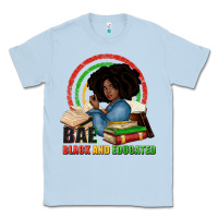 Dusty Blue Bae black and educated Classic Tee - Zillion Design Studio