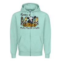 Seafoam being a mom makes my life complate Zipper Hoodie - CowhideDigitalArt