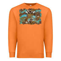 Carrot western leopards and turquoise with cowhide background Premium Sweatshirt - Artiststas