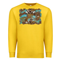 Lemon western leopards and turquoise with cowhide background Premium Sweatshirt - Artiststas