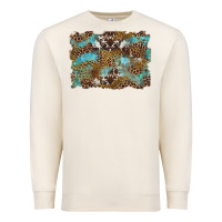 Sandshell western leopards and turquoise with cowhide background Premium Sweatshirt - Artiststas
