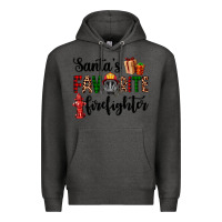 Charcoal Heather santa's favorite firefighter Premium Hoodie - AdoDesignShop