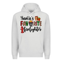 Dove Grey santa's favorite firefighter Premium Hoodie - AdoDesignShop
