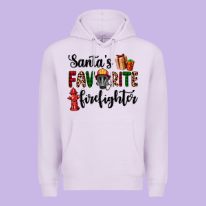 Santa's Favorite Firefighter Premium Hoodie Designed By Adodesignshop