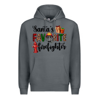 Rock santa's favorite firefighter Premium Hoodie - AdoDesignShop