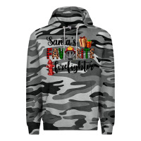 Slate Camo santa's favorite firefighter Premium Hoodie - AdoDesignShop