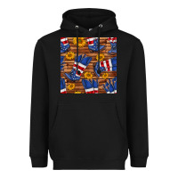 Black america western boots and sunflower seamless pattern Heavyweight Hoodie - BundleAndBundleShop