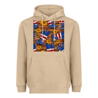America Western Boots And Sunflower Seamless Pattern Heavyweight Hoodie | Teevron