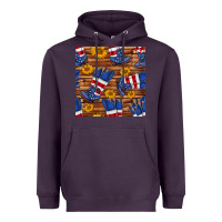 Plum america western boots and sunflower seamless pattern Heavyweight Hoodie - BundleAndBundleShop