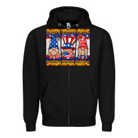 Usa Gnome Mouse Pad Zipper Hoodie | Teevron