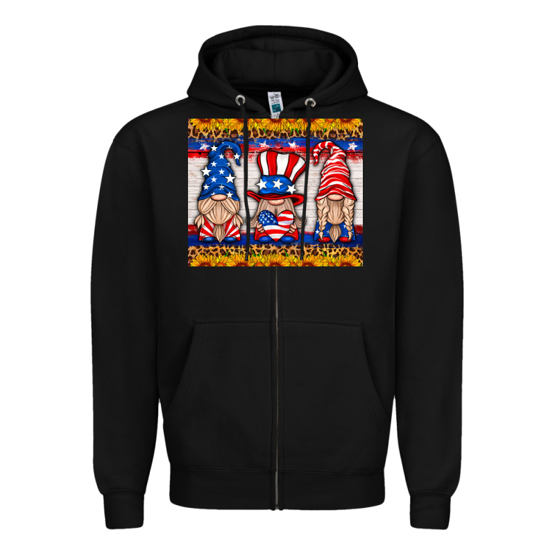 Usa Gnome Mouse Pad Zipper Hoodie by HRA Design Shop | Teevron