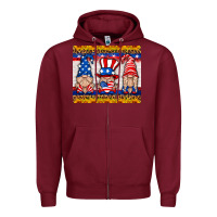 Burgundy usa gnome mouse pad Zipper Hoodie - HRA Design Shop