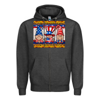 Charcoal Heather usa gnome mouse pad Zipper Hoodie - HRA Design Shop