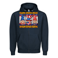 Navy usa gnome mouse pad Zipper Hoodie - HRA Design Shop