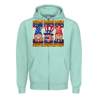 Seafoam usa gnome mouse pad Zipper Hoodie - HRA Design Shop